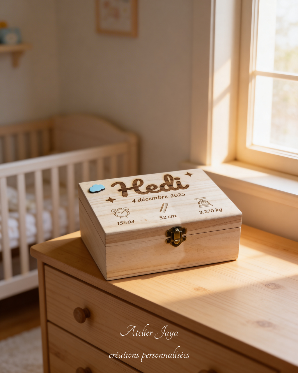 Boite de naissance gravée - Le début d'une histoire