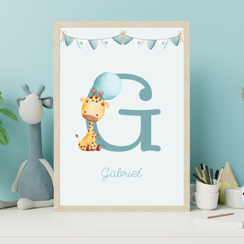 Affiche personnalisée Lettre initiale – Prénom sur mesure