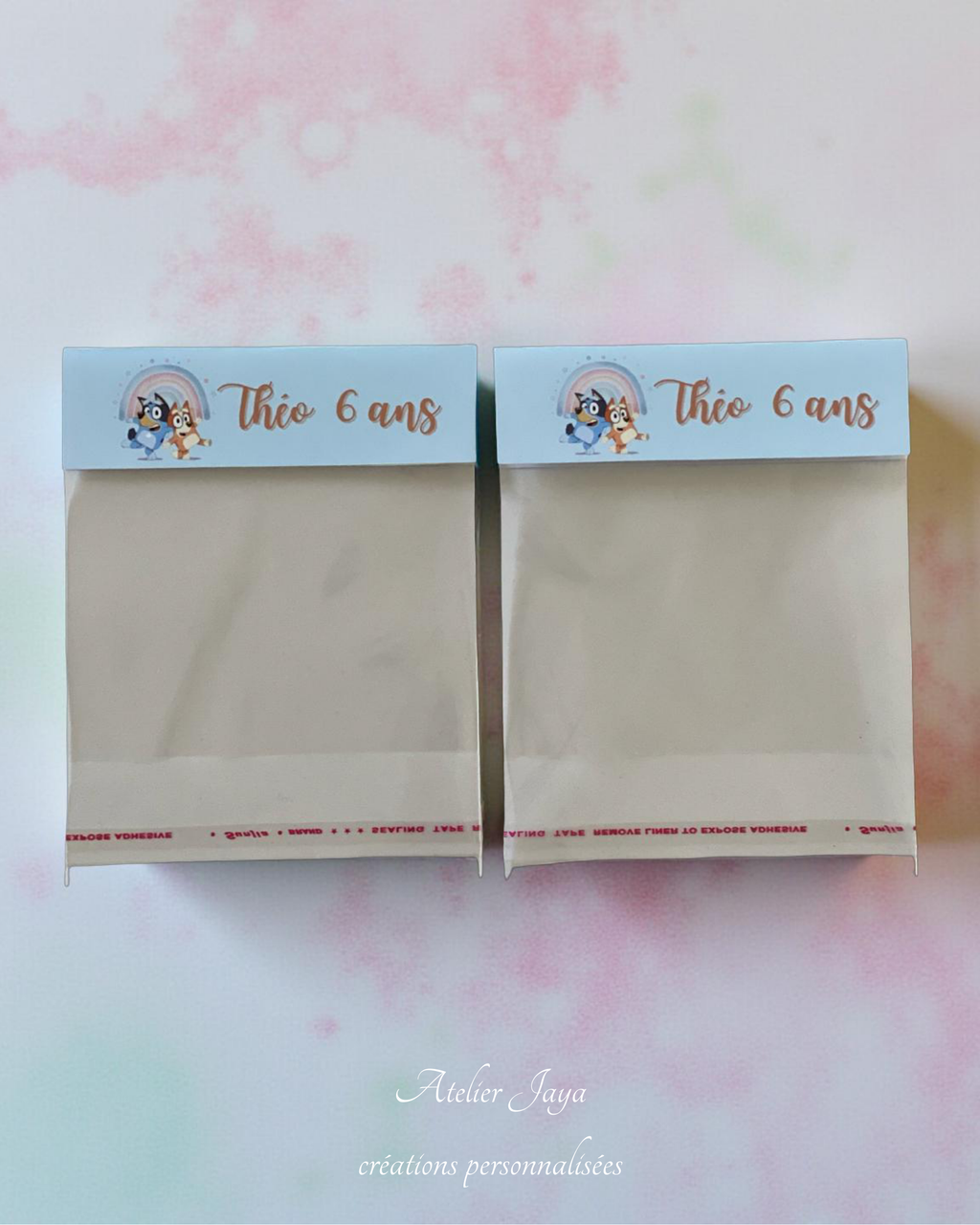 Sachet de bonbons - étiquette personnalisée (vendu vide)