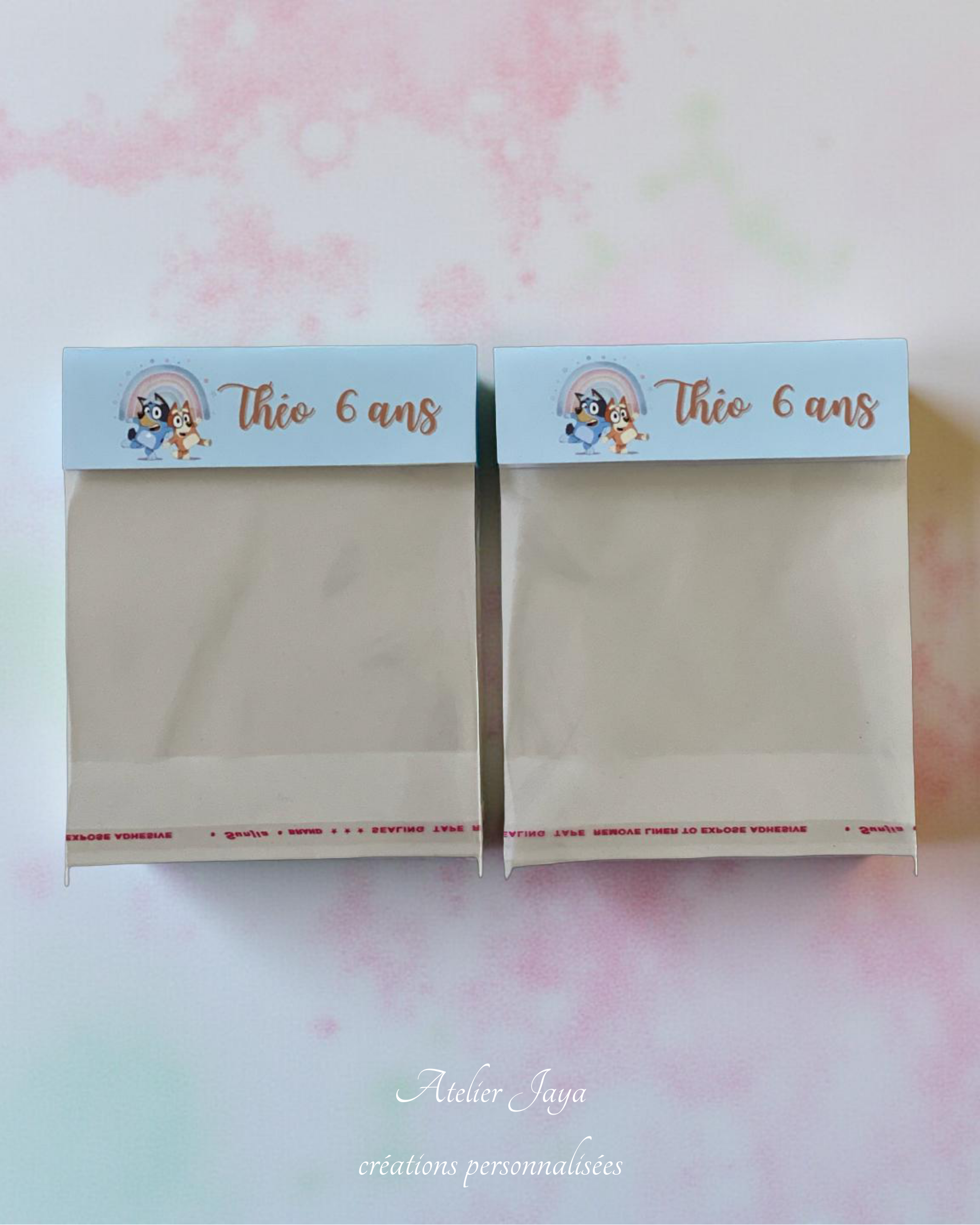 Sachet de bonbons - étiquette personnalisée (vendu vide)