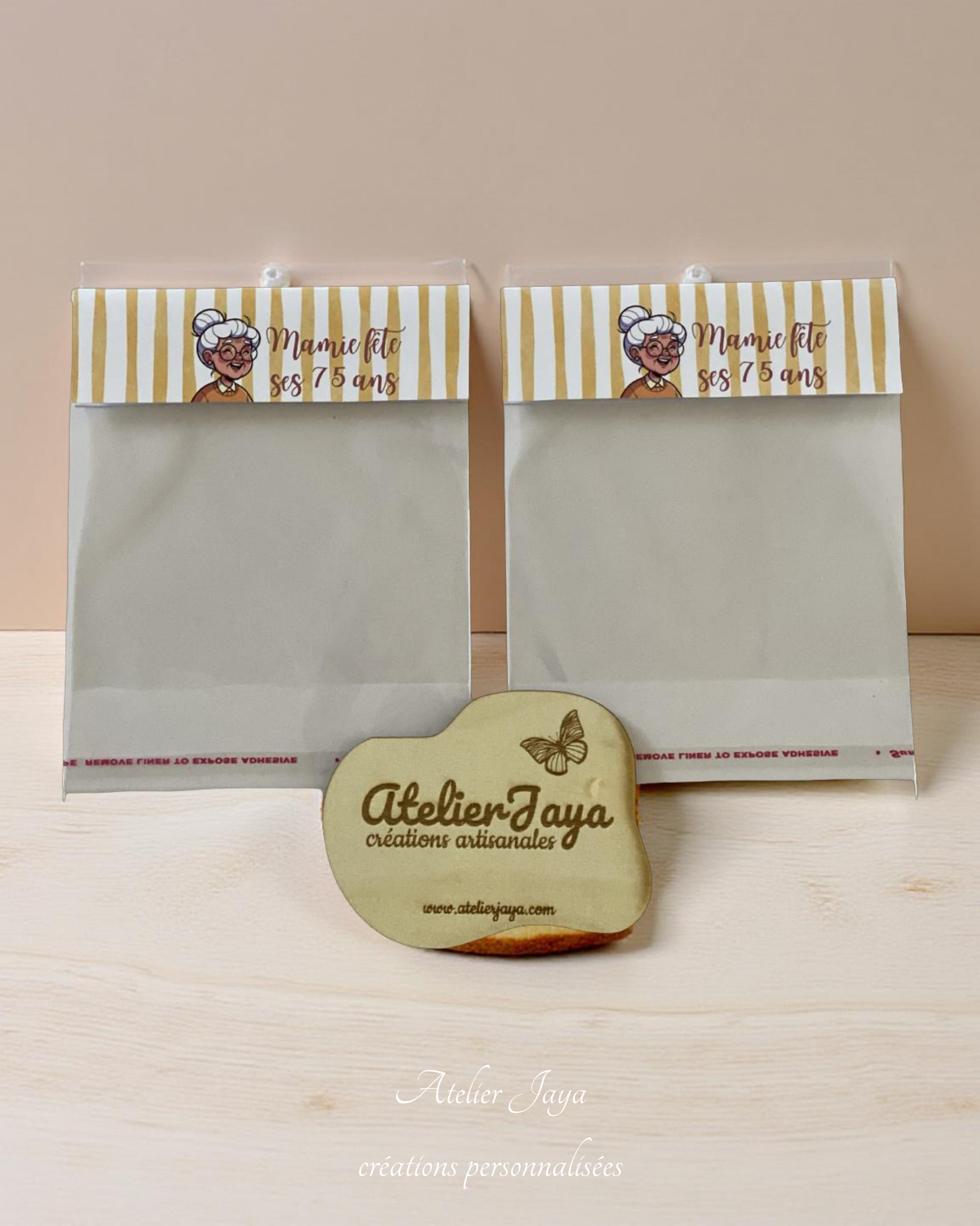 Sachet de bonbons - étiquette personnalisée (vendu vide)