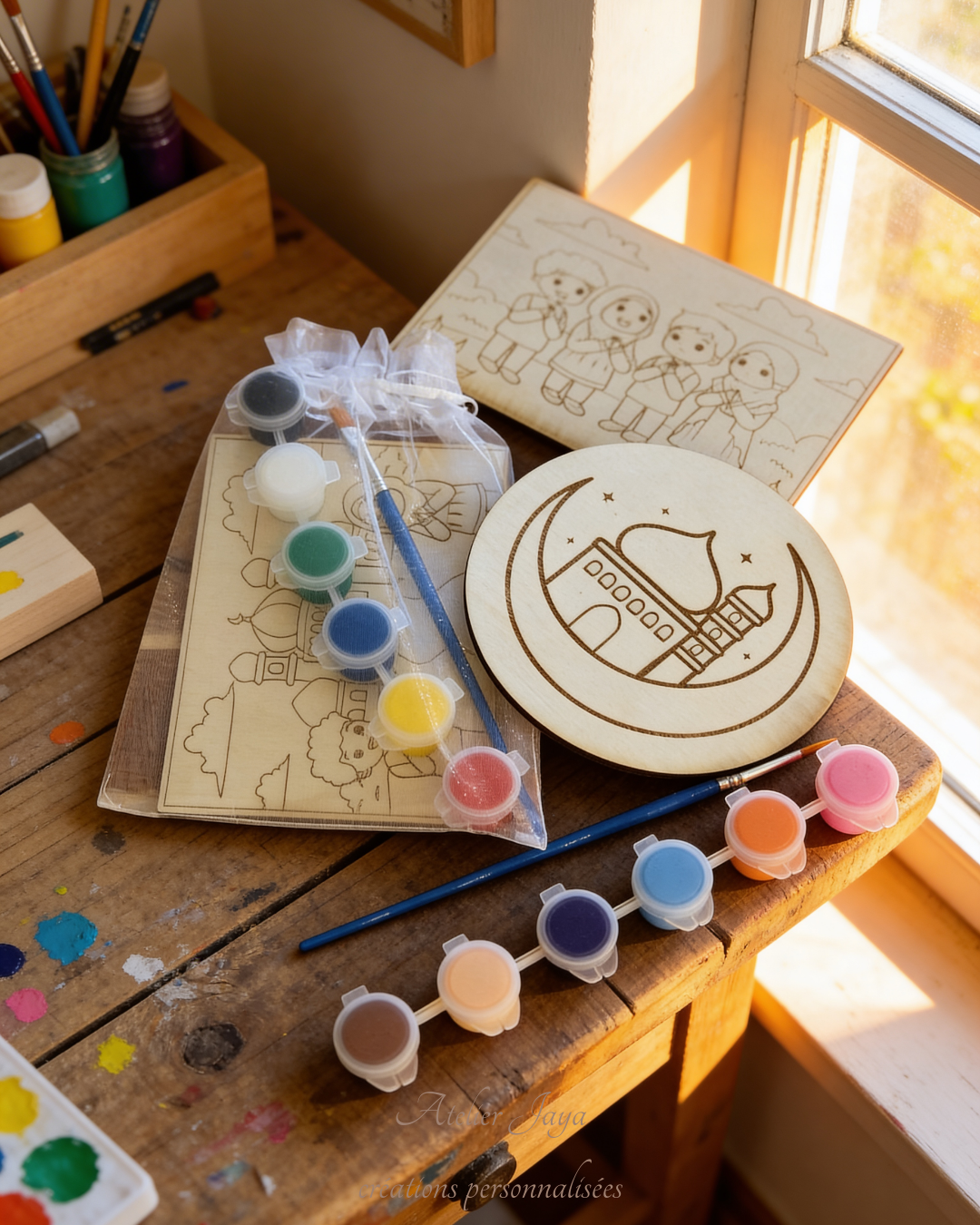 Kit créatif Ramadan – Peinture sur bois (spécial enfants)
