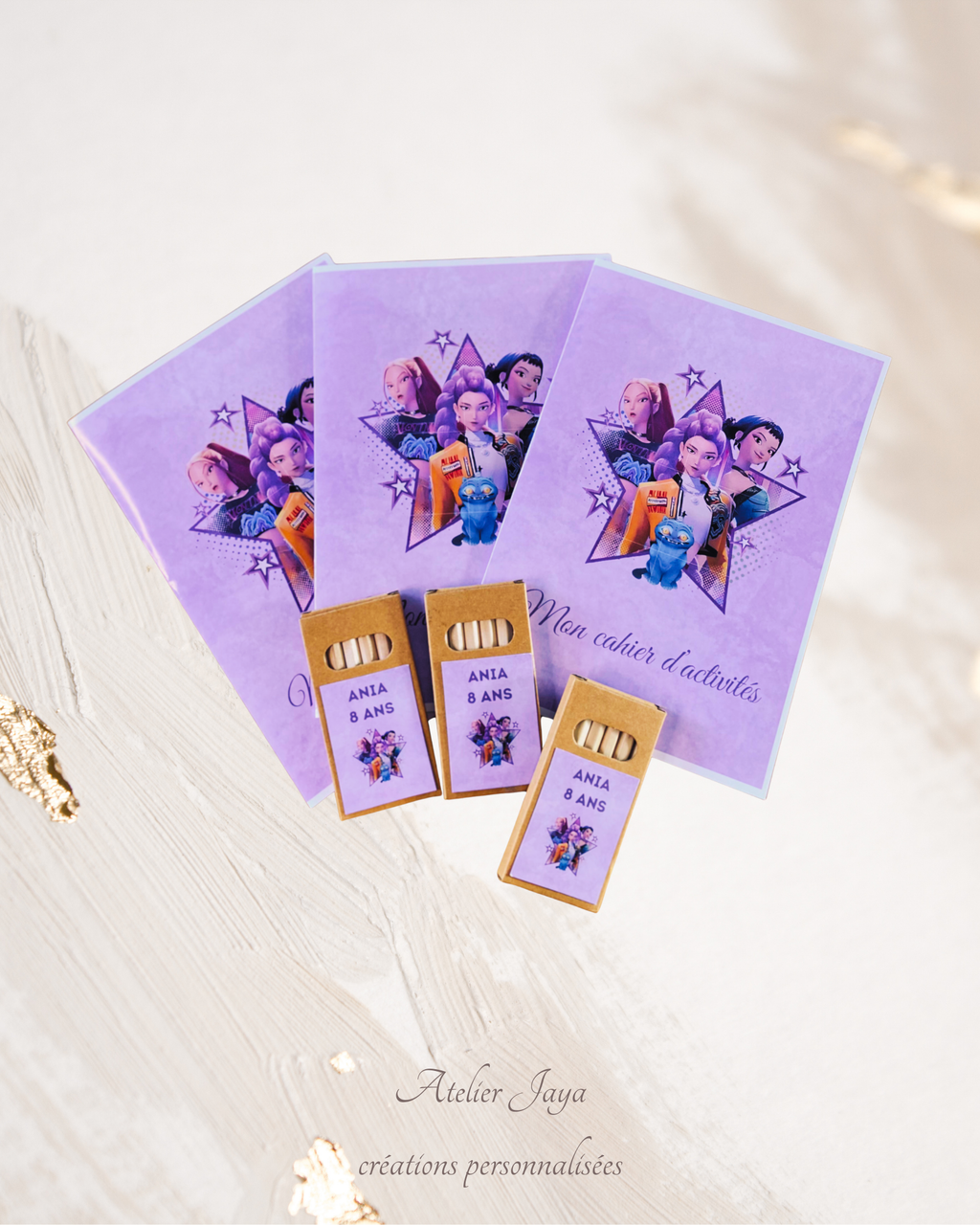 Carnet de coloriage & boîte de crayons personnalisée