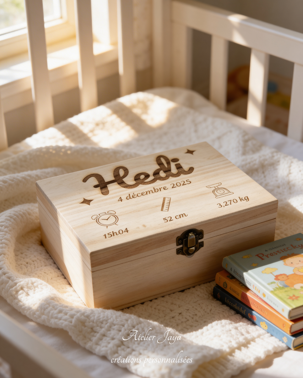 Boite de naissance gravée - Le début d'une histoire