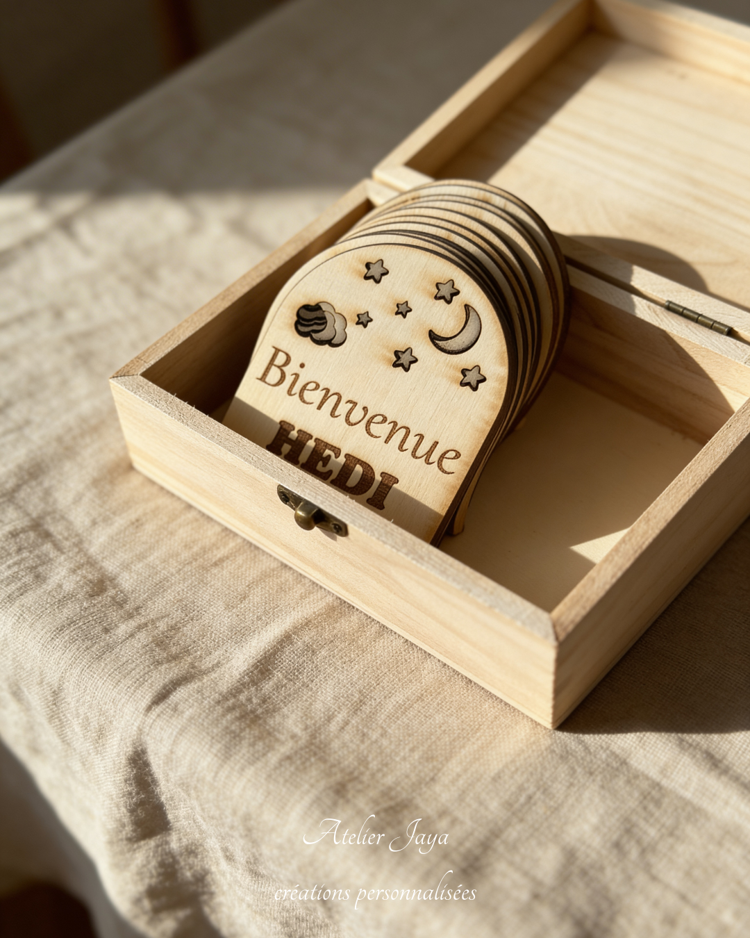 Cartes Étapes en Bois – De 1 à 12 Mois