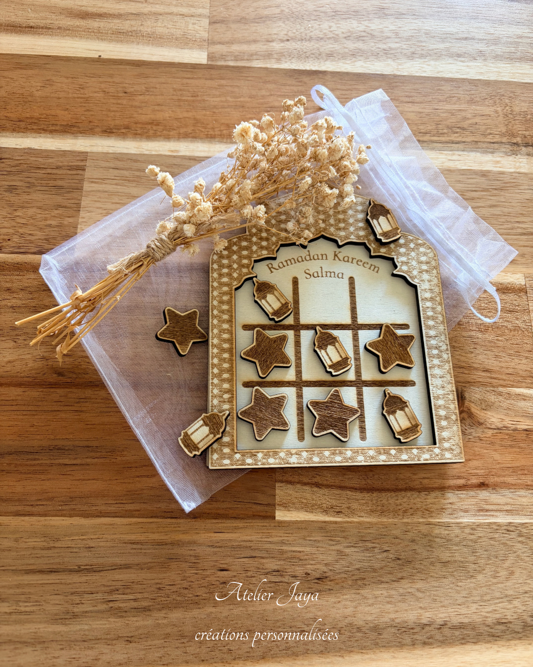 Jeu de morpion en bois - Edition limitée Ramadan